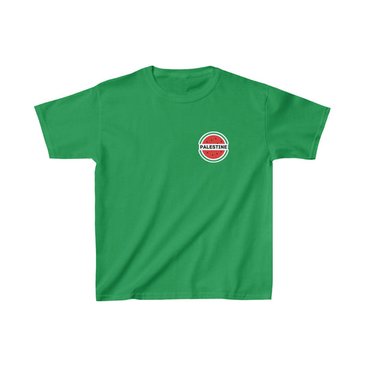 Kids Palestine Watermelon Heavy Cotton T-Shirt