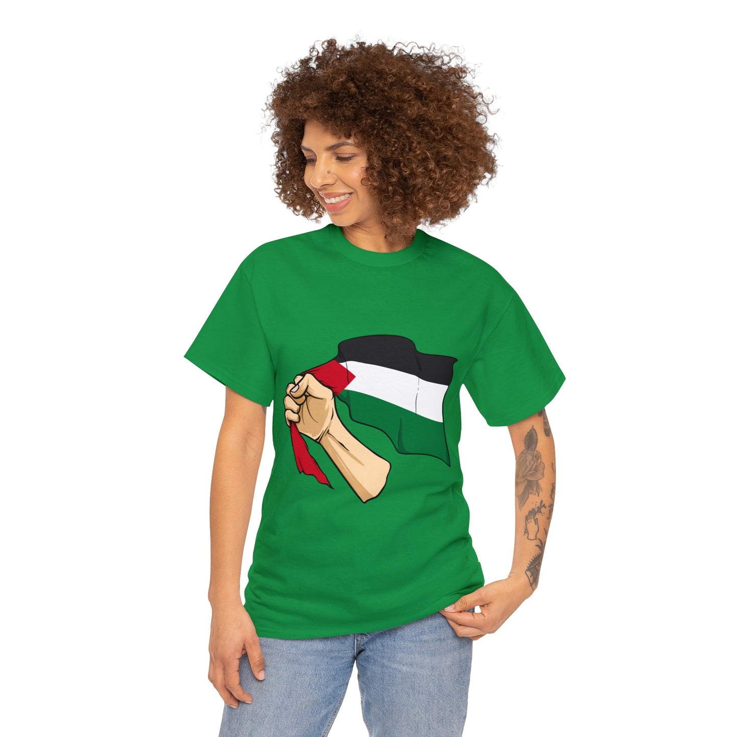 #FreePalestine Camiseta de Algodão Pesada