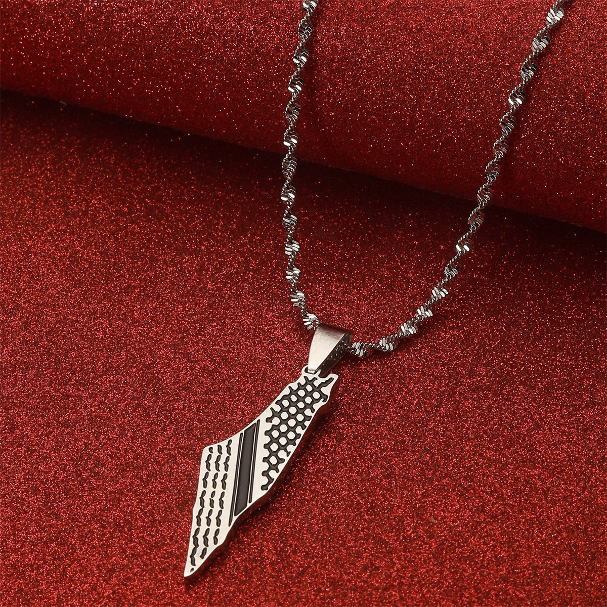 Collana Palestina con motivo Keffiyeh