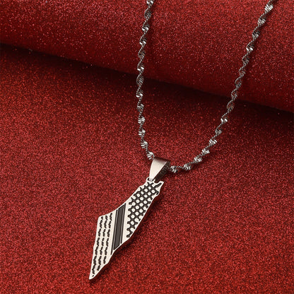 Collana Palestina con motivo Keffiyeh