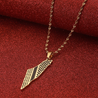 Collana Palestina con motivo Keffiyeh
