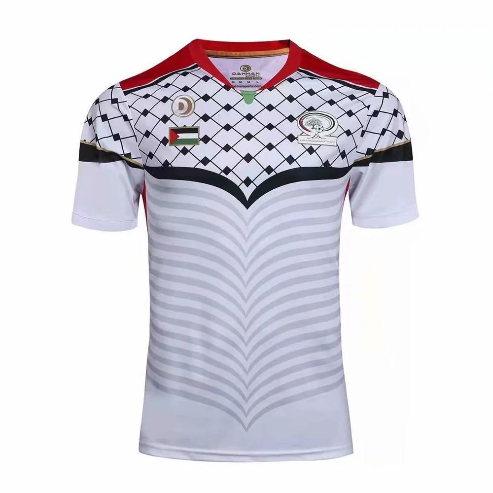 Palestine Voetbal T-shirt Wit-Rood