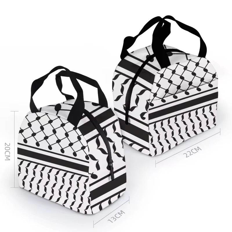 Borsa porta pranzo con motivo keffiyeh
