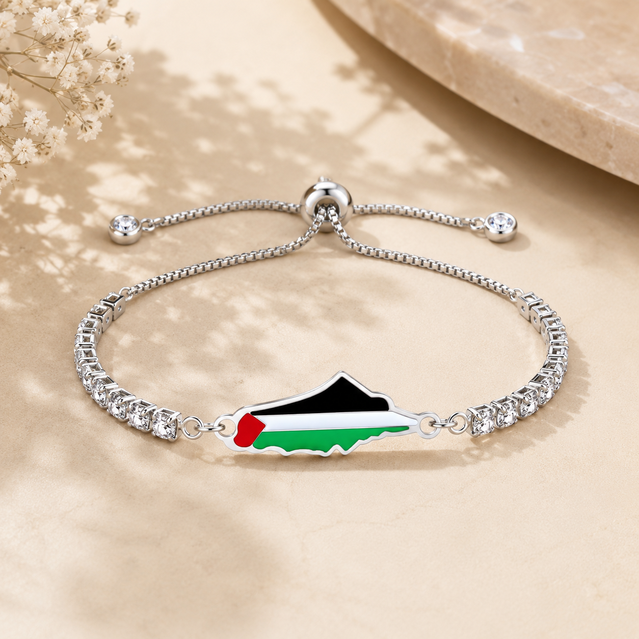 Braccialetto Palestina con Pietre Scintillanti