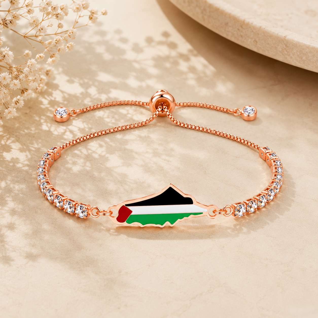 Braccialetto Palestina con Pietre Scintillanti