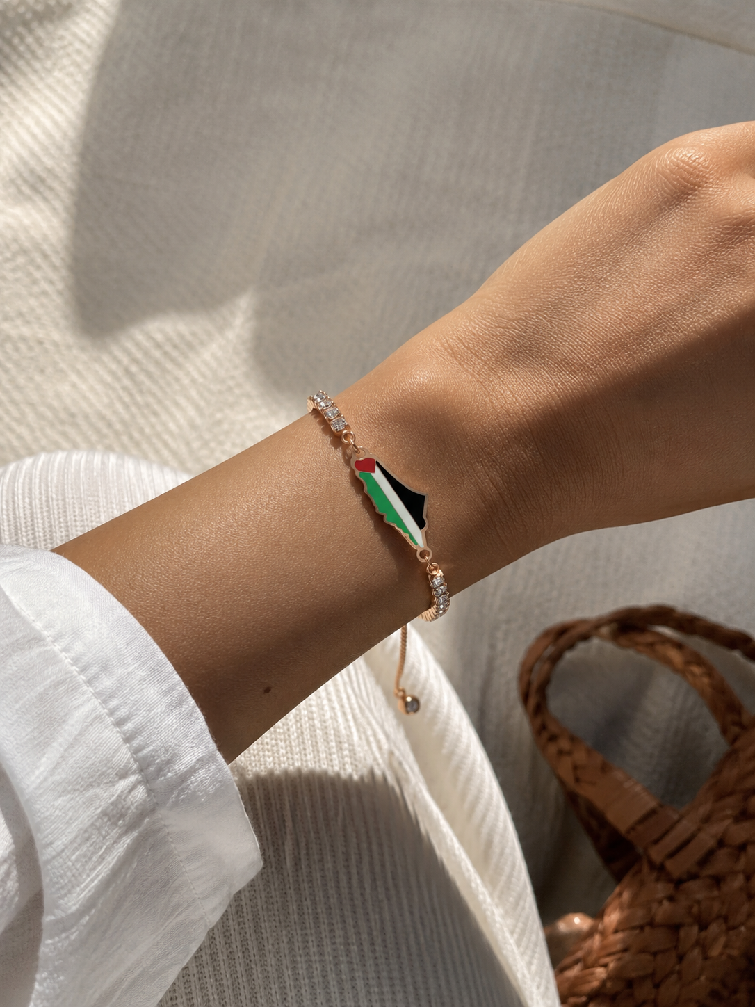 Braccialetto Palestina con Pietre Scintillanti