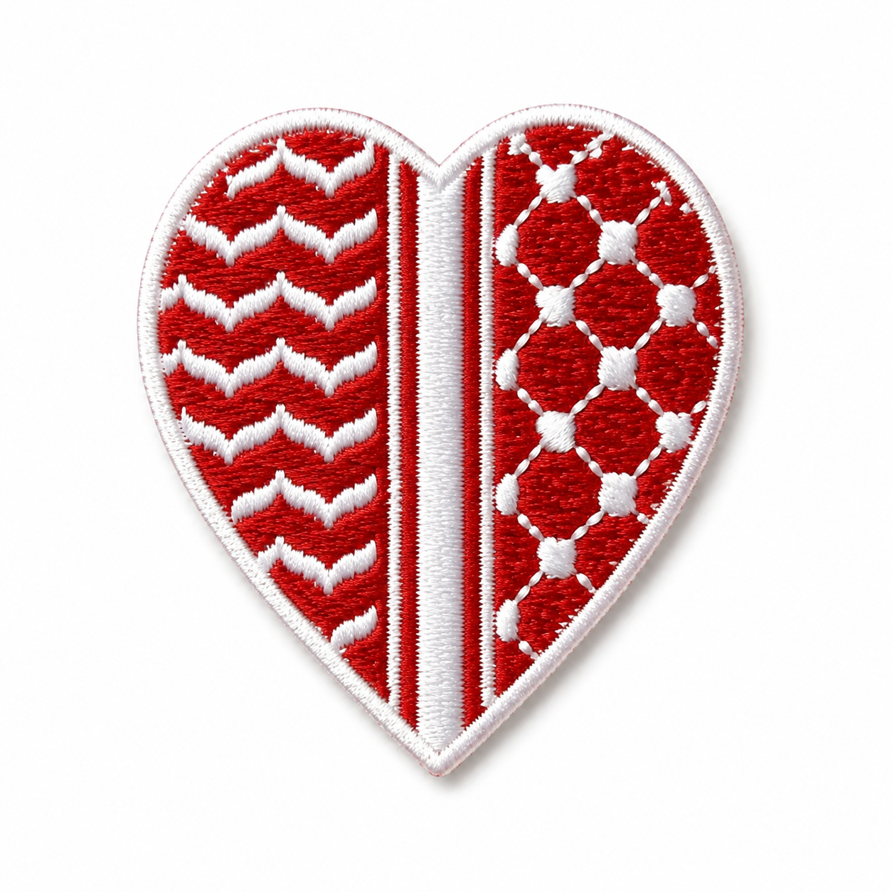 Keffiyeh Herz-Patch Schwarz/Weiß
