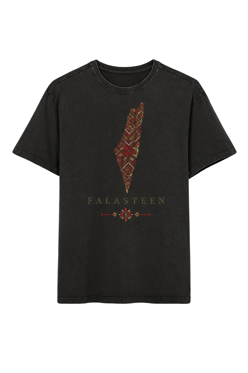 Falasteen Tatreez Landmap Oversized Tee