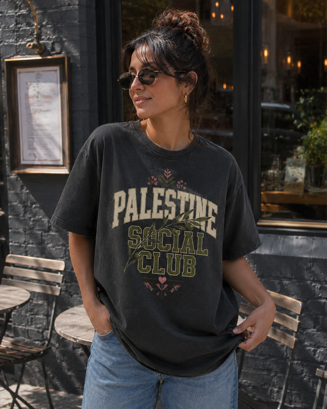Palestine Social Club Rooted in Love Oversized Tee