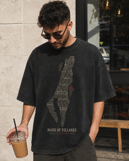Villages of Palestine Oversized Tee