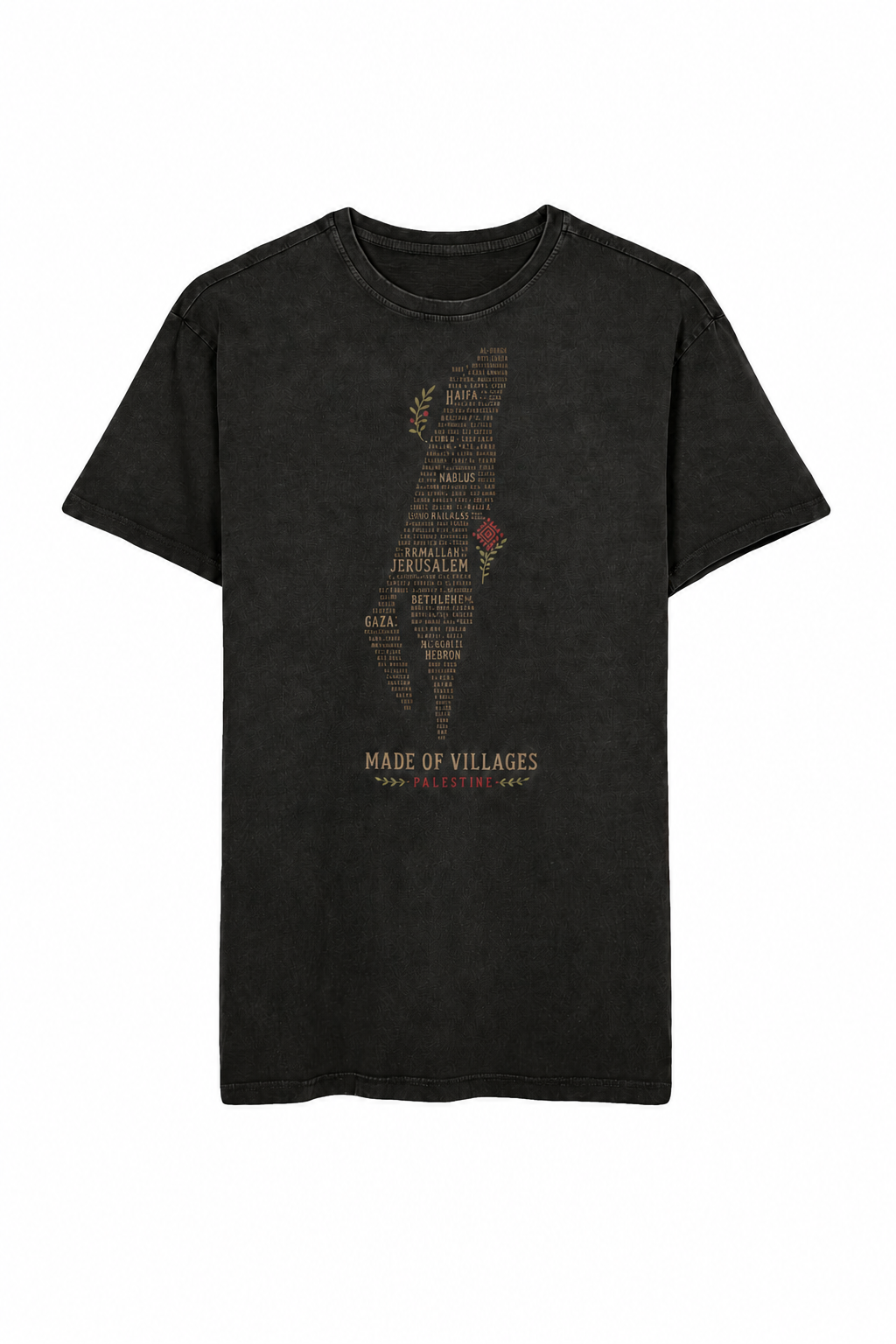 Villages of Palestine Oversized Tee