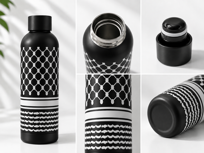 Thermos Flask Keffiyeh Print Black