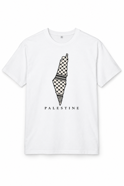 Palestine Keffiyeh Map Oversized Tee