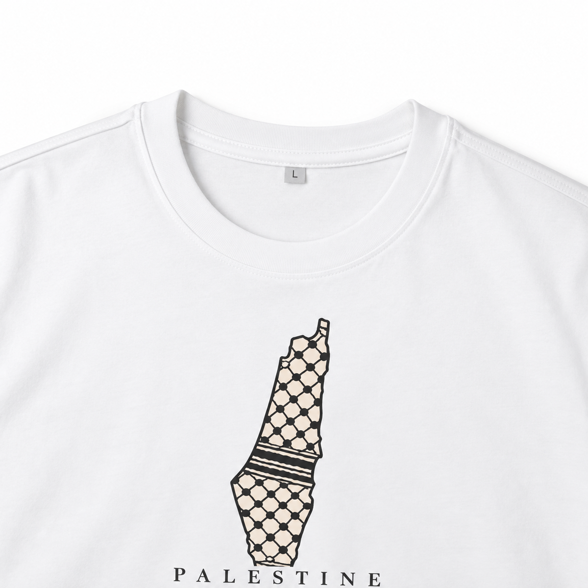 Palestine Keffiyeh Map Oversized Tee