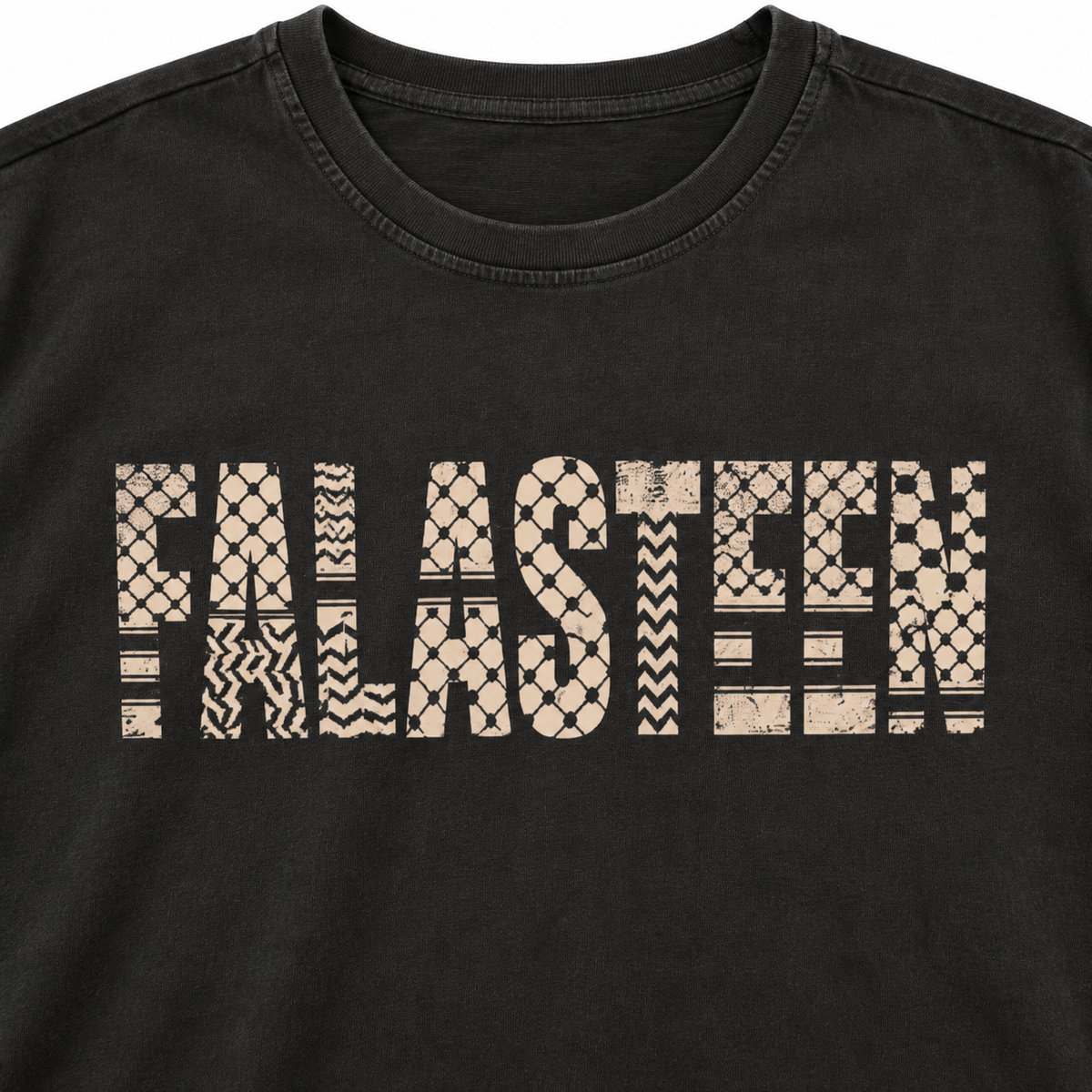 Falasteen Keffiyeh Washed Oversized Tee