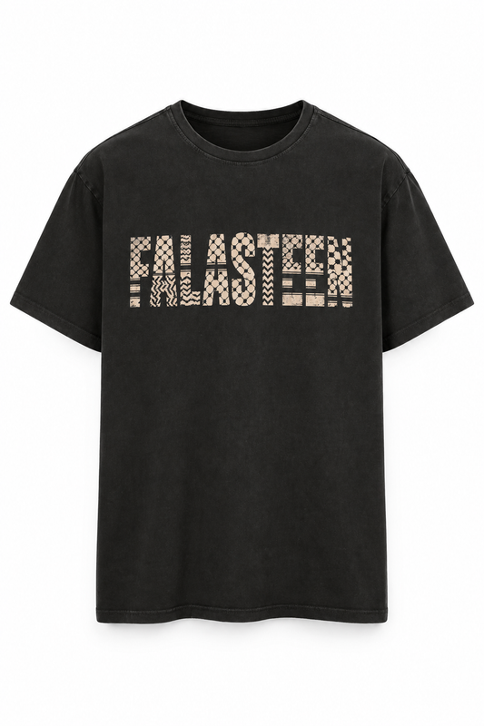 Falasteen Keffiyeh Washed Oversized Tee
