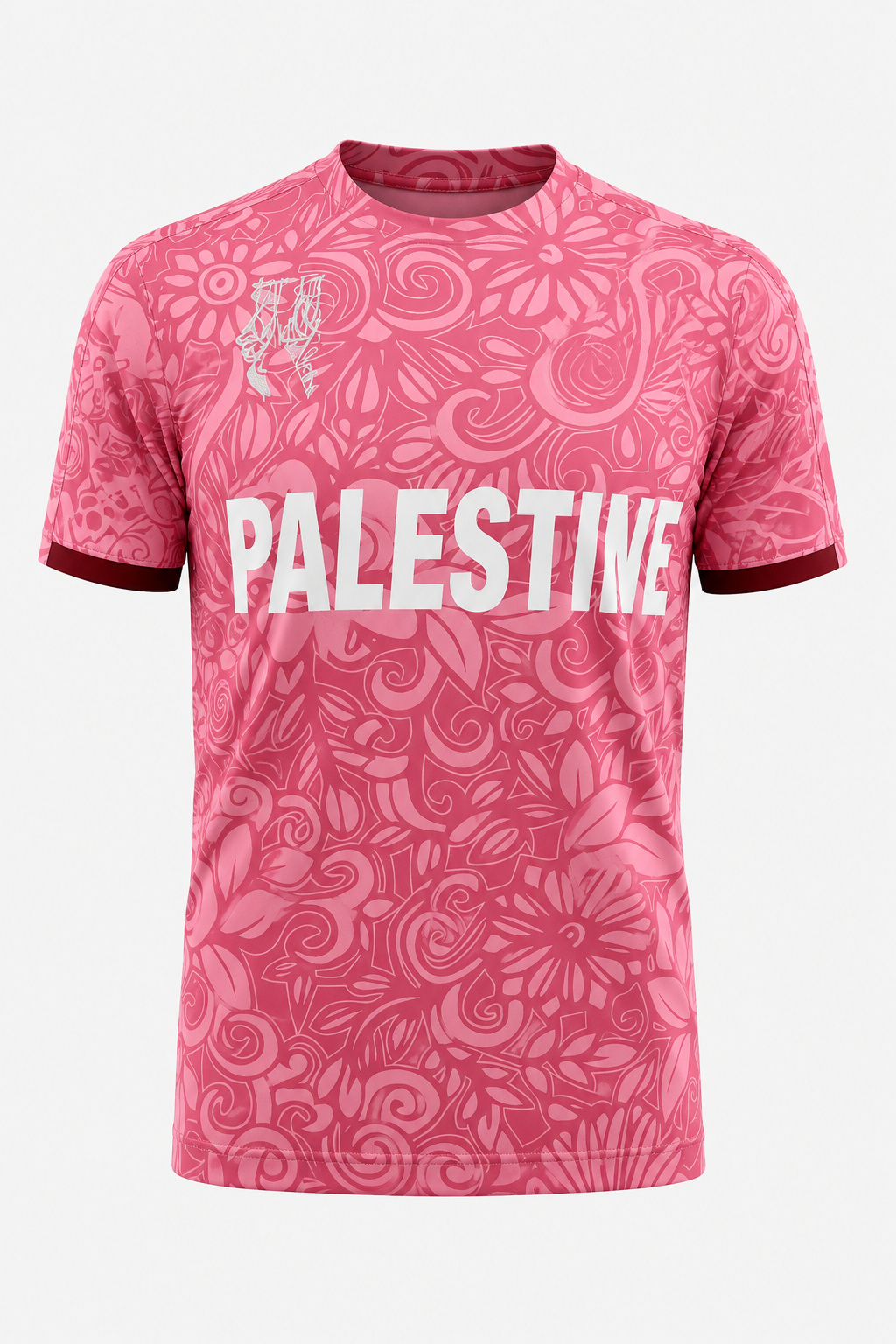 T-shirt da calcio Palestina Rosa