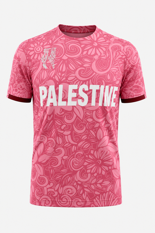 Palæstina Fodbold T-shirt Lyserød