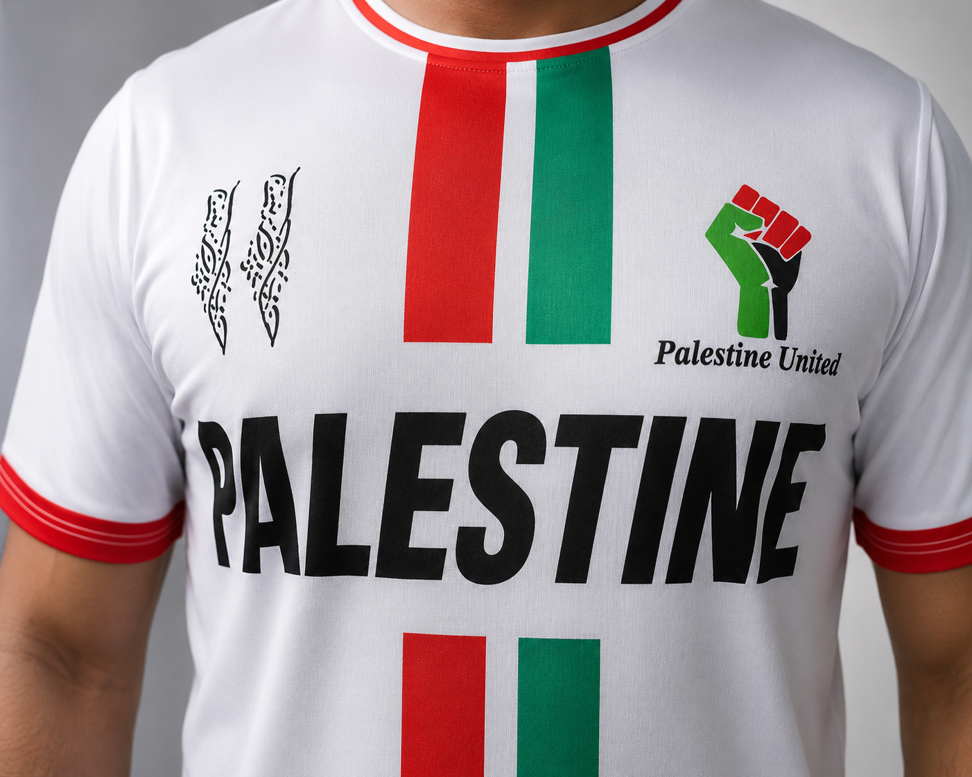 Palestine United Football T-shirt White