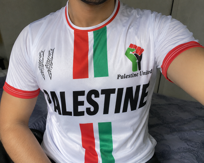 Palestine United Football T-shirt White