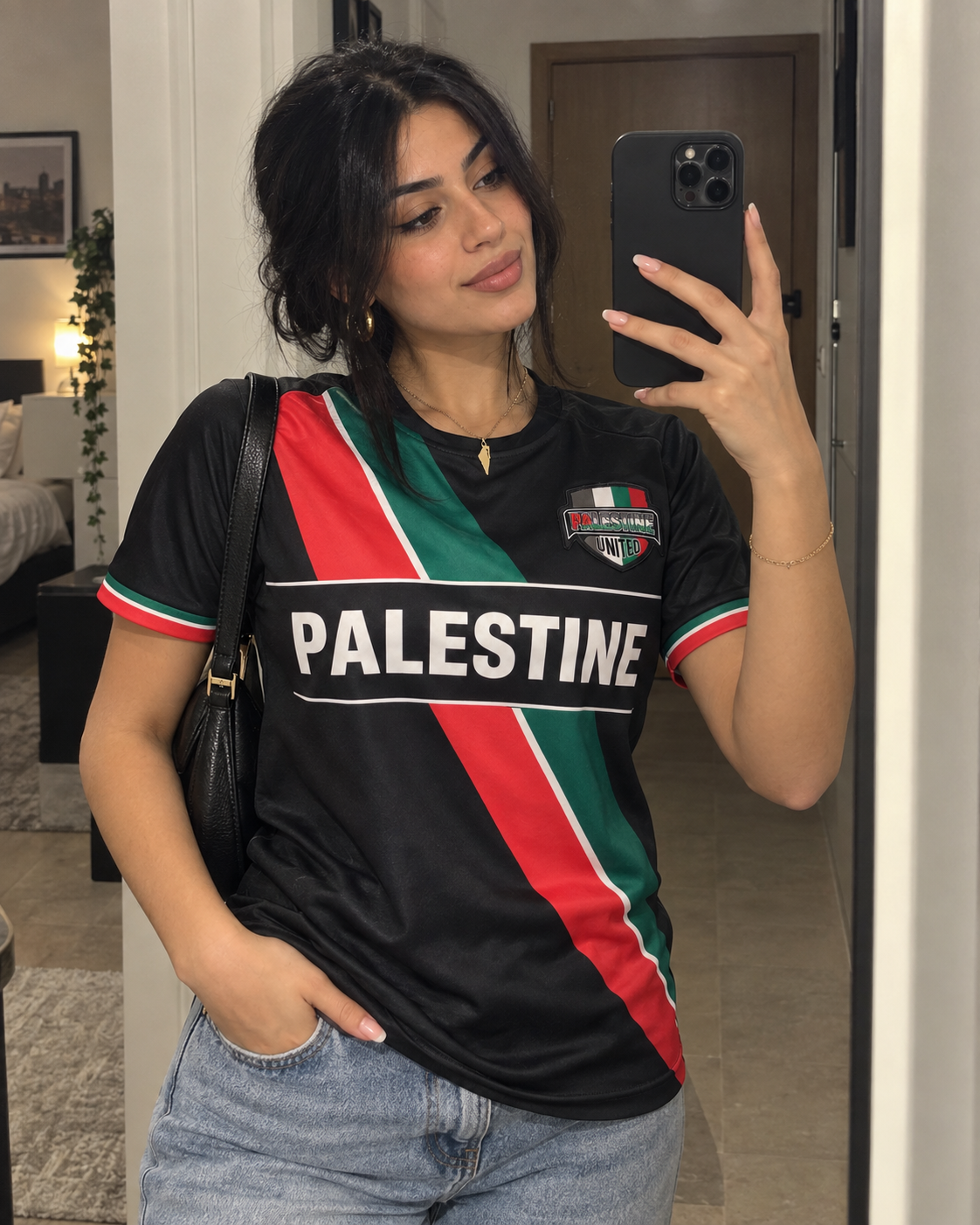 Palestine United T-Shirt United We Stand Black
