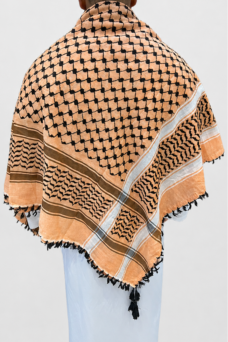 Kufiya/Keffiyeh Peach Cotton