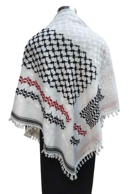 Kufiya/Keffiyeh Tiranga Premium Katoen