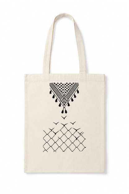 Keffiyeh Tote – Classico Nero & Bianco