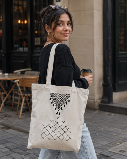 Keffiyeh Tote – Classico Nero & Bianco