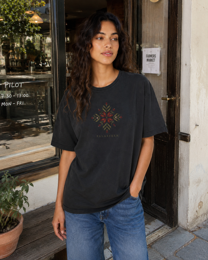 Falasteen Tatreez Bloom Oversized Tee