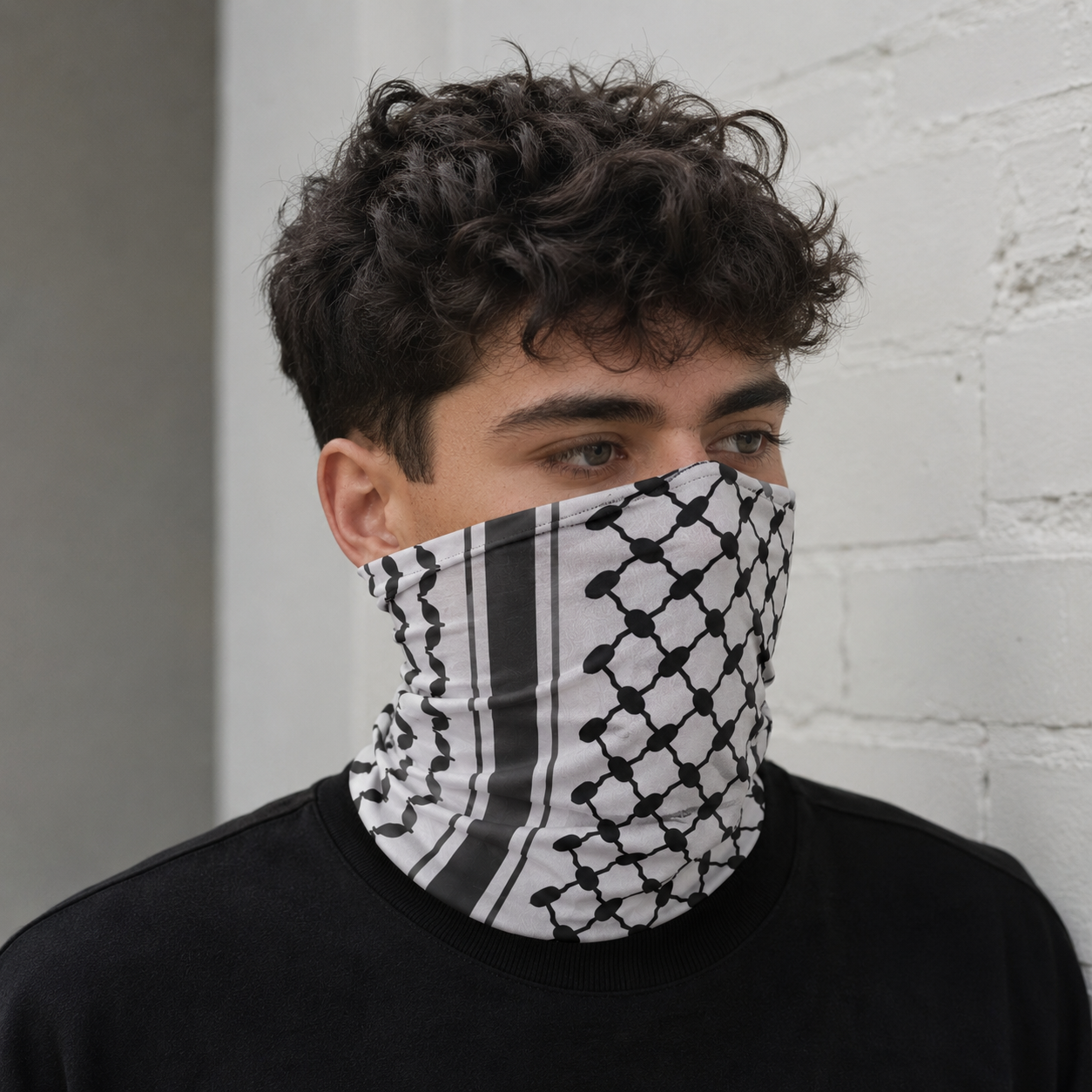 Black Keffiyeh Bandana / Neck Warmer