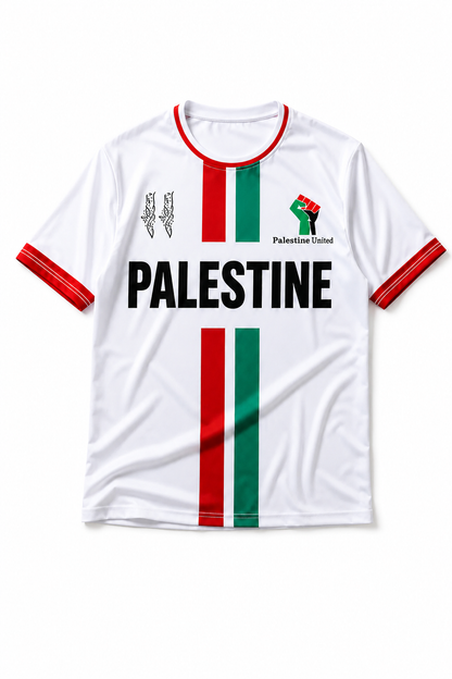 T-shirt de football Palestine United blanc