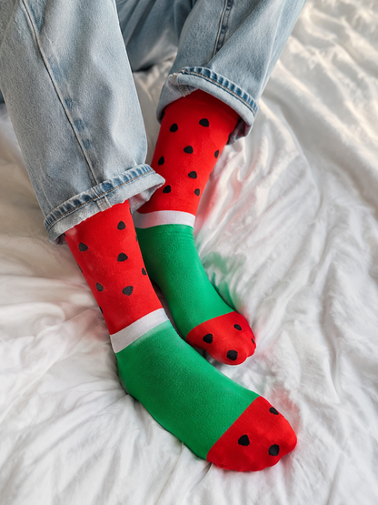 Chaussettes pastèque Palestine Rouge/Vert