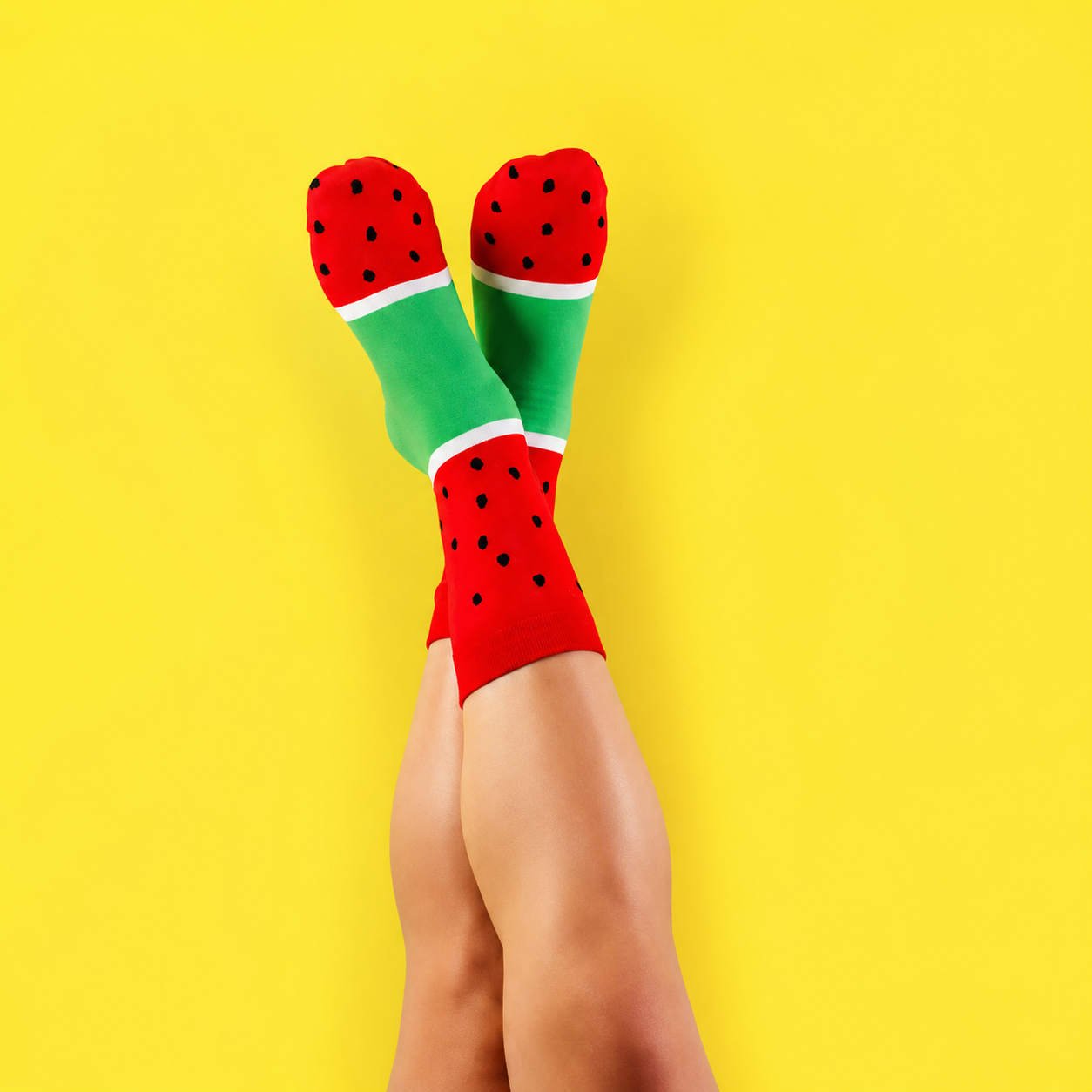 Chaussettes pastèque Palestine Rouge/Vert