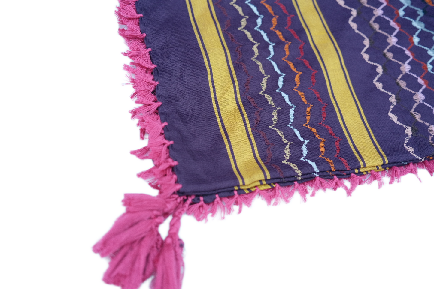 Kufiya/Keffiyeh Purple Rainbow 100% Cotton