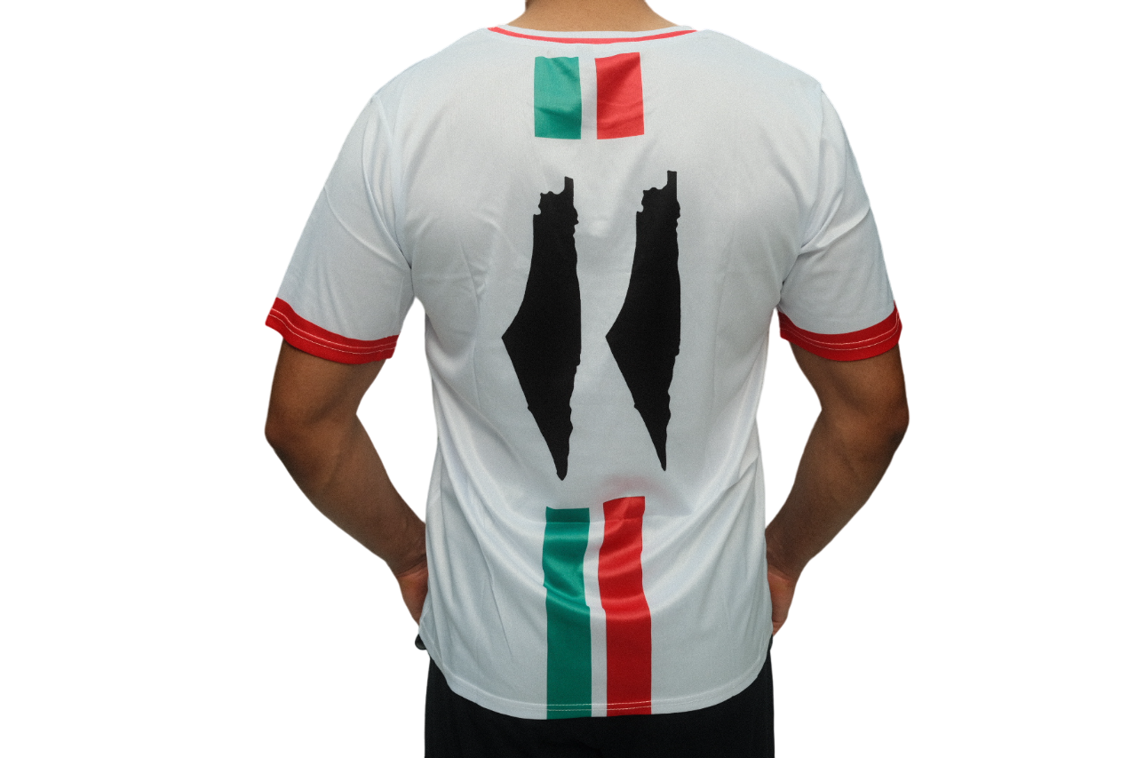 Palestine United Voetbal T-shirt Unisex Wit