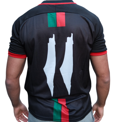 Camiseta de fútbol unisex Palestina United Negra