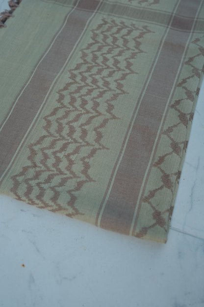 Kufiya/Keffiyeh Desert Cream 100% Cotton