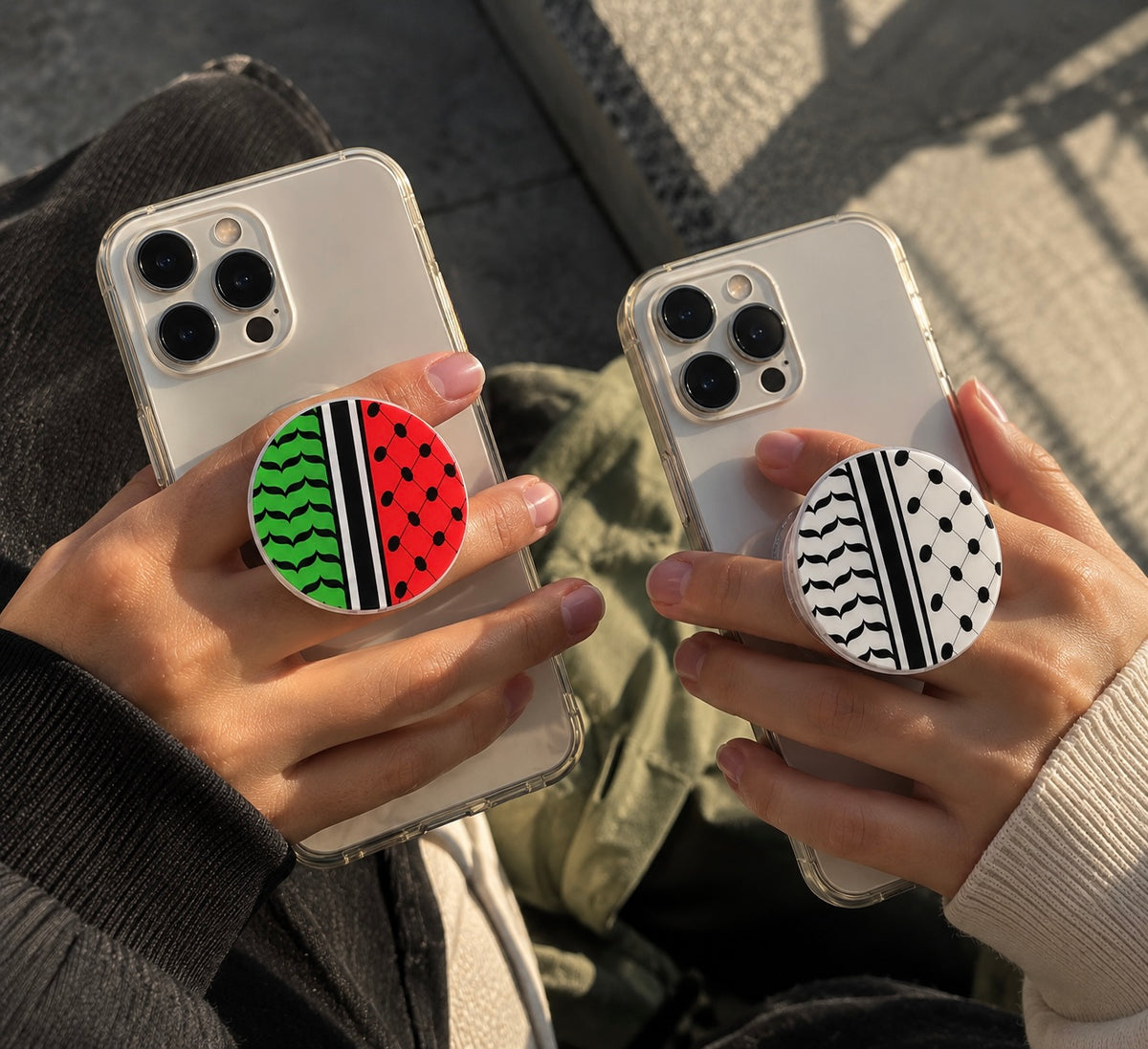 Keffieh de Palestine Support et grip pour téléphone
