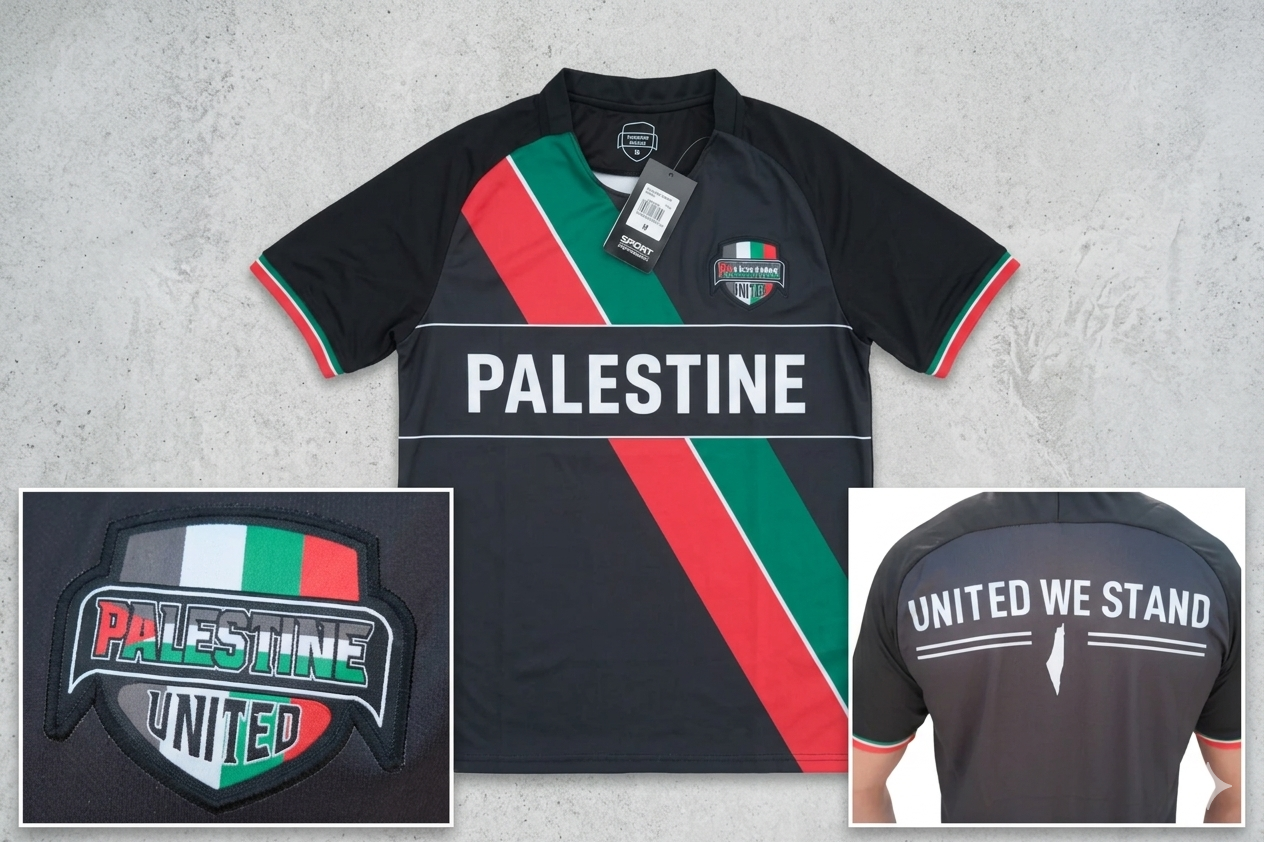 Palestine United T-Shirt United We Stand Black