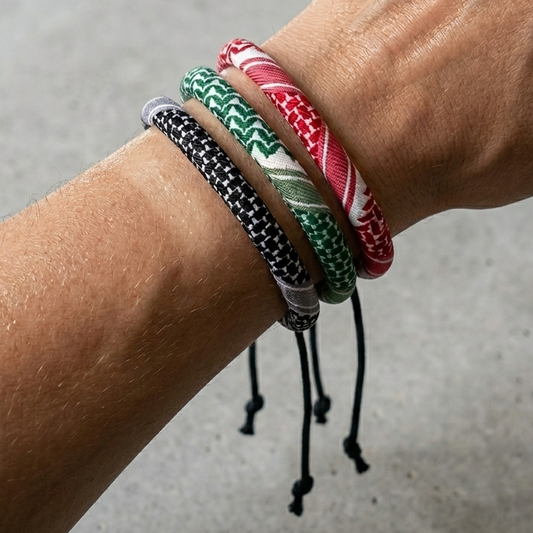 Keffiyeh Bracelet Red/Green/Black