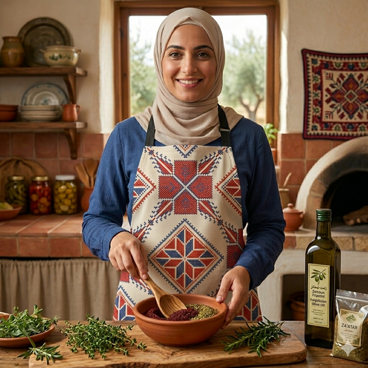 Tatreez Signature Grembiule Crème