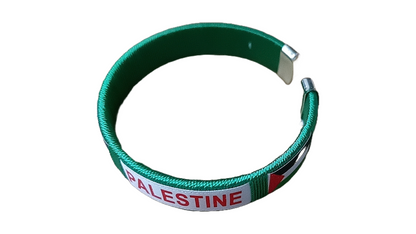 Palestine Bracelet with Red Text Black/Red/Green