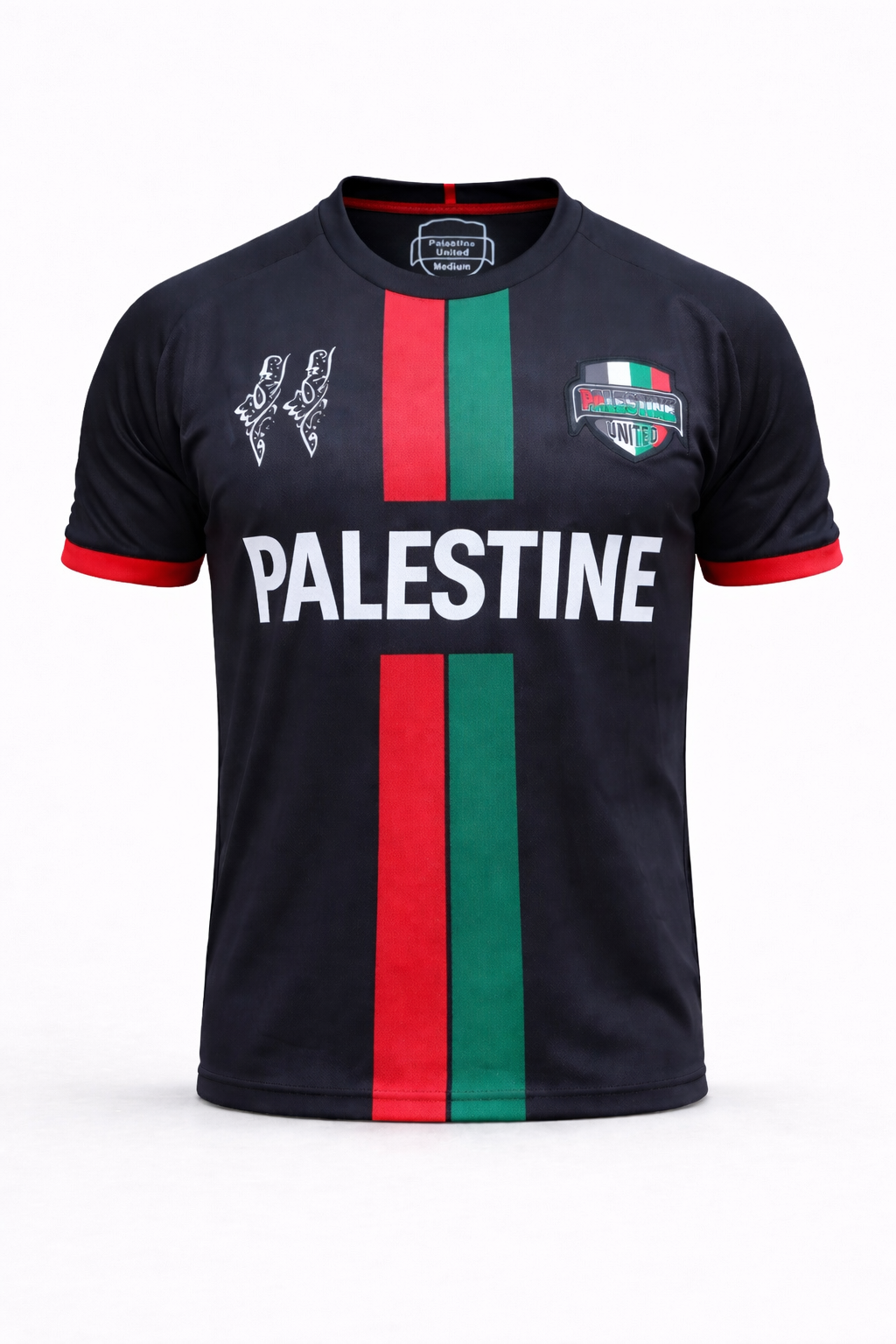 T-shirt de football Palestine United noir