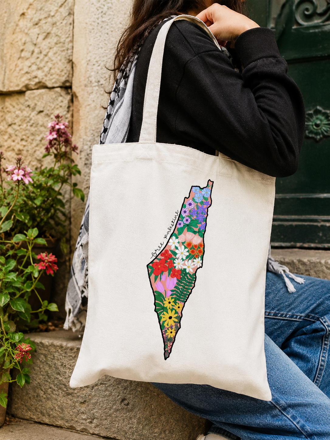 Palestine Blossom Tote