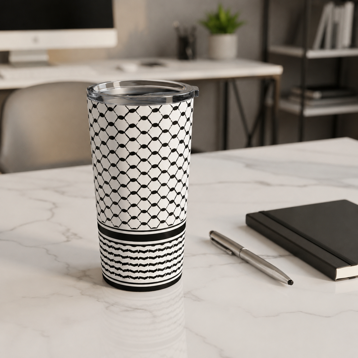 Palestine Keffiyeh Stainless Steel Thermo Mug