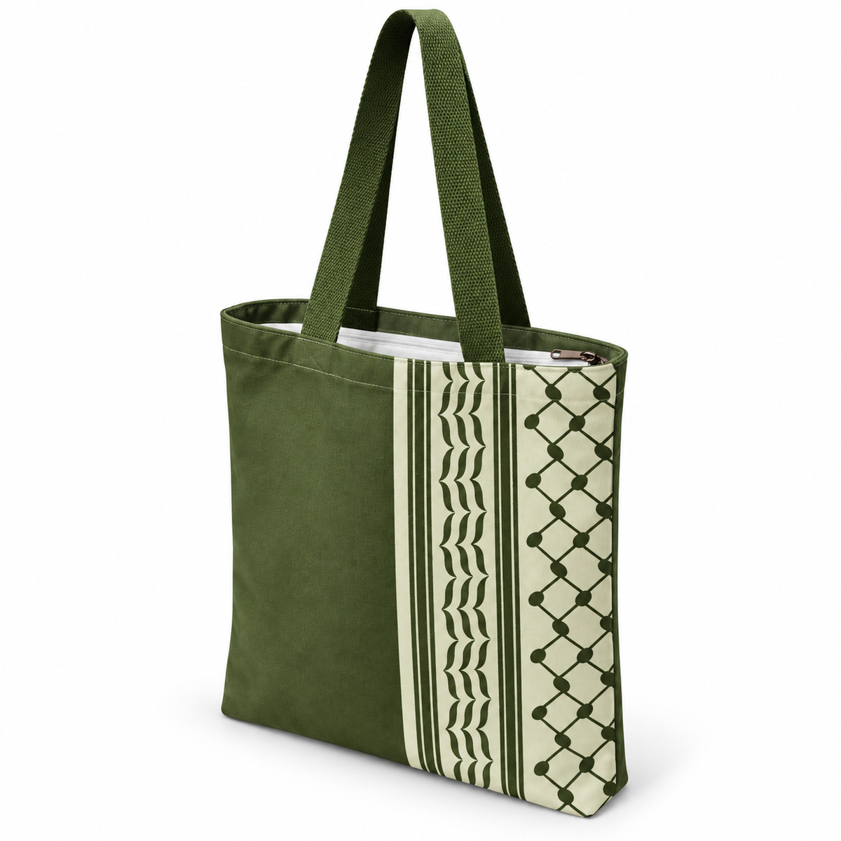 Keffiyeh Tote – Groen & Wit