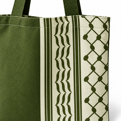 Keffiyeh Tote – Groen & Wit