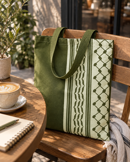 Keffiyeh Tote – Groen & Wit