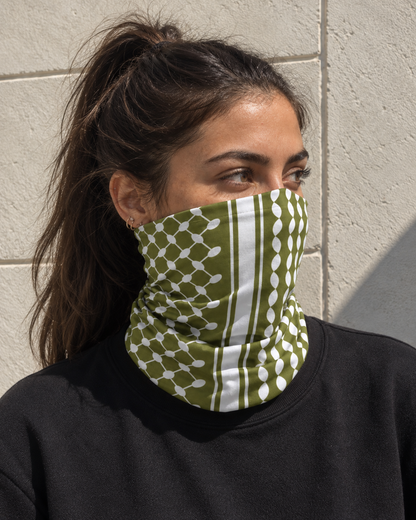 Olijf Groene Keffiyeh Bandana / Halsverwarmer